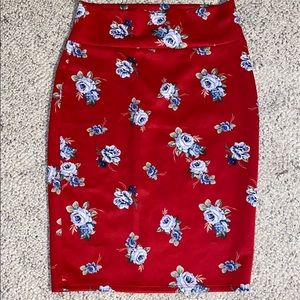 Red Pencil Skirt